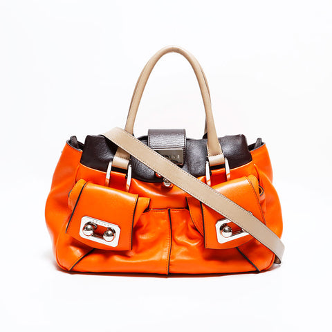 CELINE leather Handbag Orange WS22917