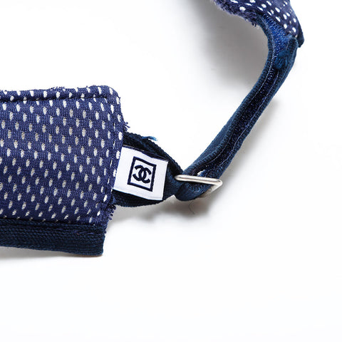 CHANEL Cotton Sport Line Sun Visor Other hats Navy WS22919