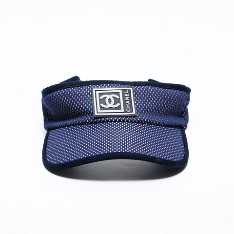 シャネル CHANEL コットン スポーツライン サンバイザー その他帽子 ネイビー WS22919