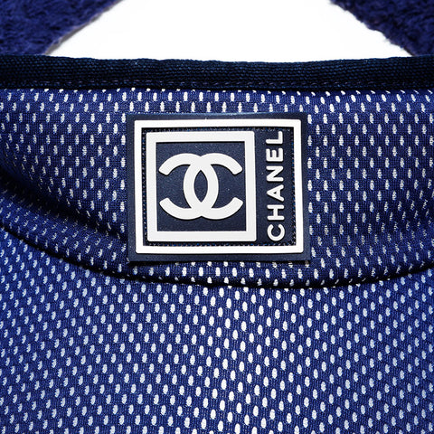 シャネル CHANEL コットン スポーツライン サンバイザー その他帽子 ネイビー WS22919