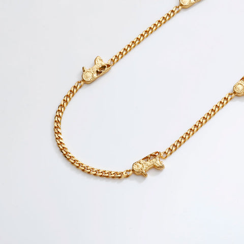 セリーヌ CELINE 馬車金具 チェーン ネックレス ゴールド WS22921