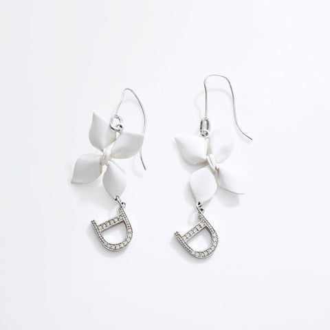 クリスチャンディオール Christian Dior フラワー ピアス ホワイト WS22922