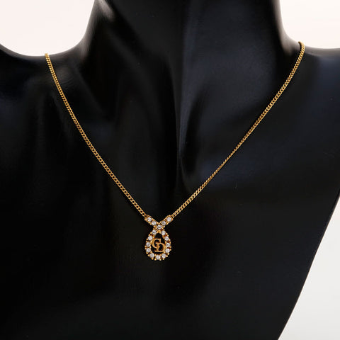 クリスチャンディオール Christian Dior CDロゴ ネックレス ゴールド WS22927