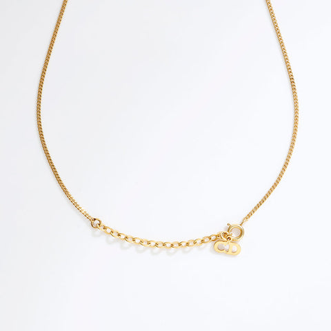 Christian Dior CD logo Necklace gold WS22927