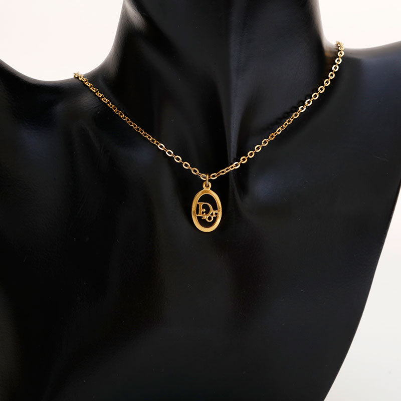 Dior ロゴモチーフ ネックレス ゴールド Dロゴネックレス ゴールド ヴィンテージ|ディオール Dior