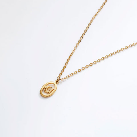 Christian Dior CD logo Necklace gold WS22929