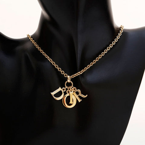 Christian Dior logo Necklace gold WS22930