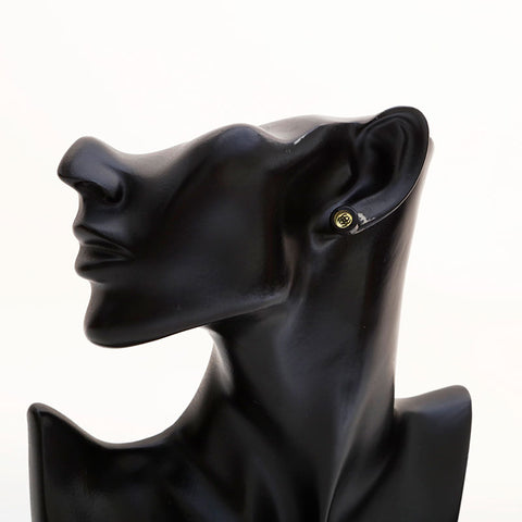 CHANEL 01P 2001 COCO Mark Button Pierce black WS22931