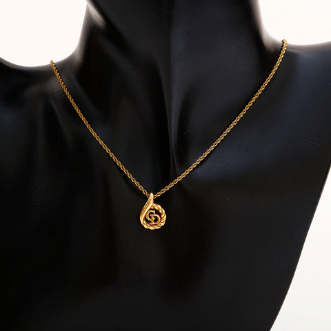 Christian Dior CD logo Necklace gold WS22934