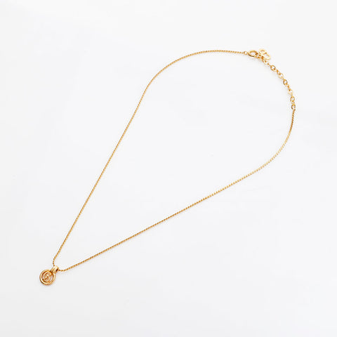 Christian Dior CD logo Necklace gold WS22947