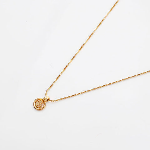 Christian Dior CD logo Necklace gold WS22947