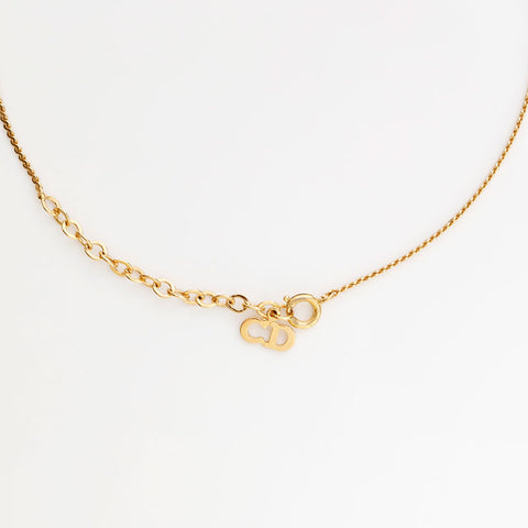 Christian Dior CD logo Necklace gold WS22947