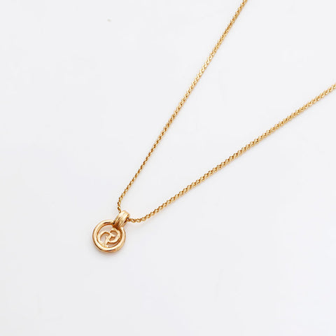 Christian Dior CD logo Necklace gold WS22947