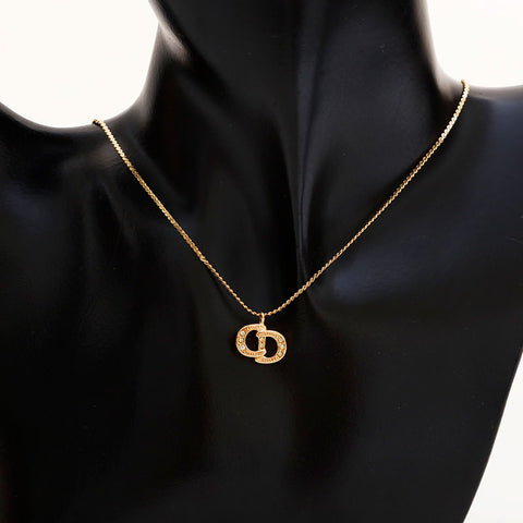 クリスチャンディオール Christian Dior CDロゴ ネックレス ゴールド WS22948