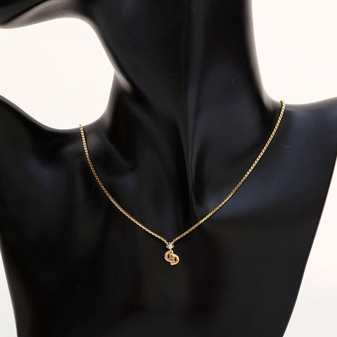 Christian Dior CD logo Necklace gold WS22949