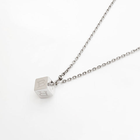 CARTIER Cube Logo 925 Necklace Silver WS22952