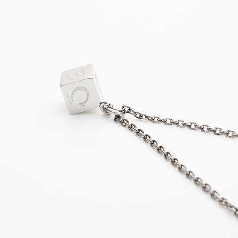 CARTIER Cube Logo 925 Necklace Silver WS22952