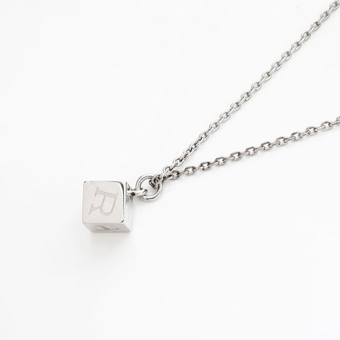 CARTIER Cube Logo 925 Necklace Silver WS22952