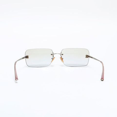 CHANEL Rimless Gradient Lens Mini COCO Mark sunglasses Silver WS22960
