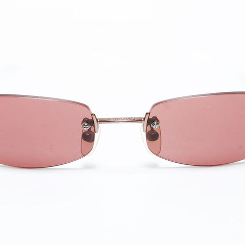 CHANEL Rimless Mini COCO Mark sunglasses Brown WS22961