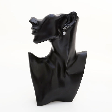 CHANEL B10A 2010 COCO Mark Pearl Pierce black WS22962