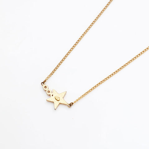 CHANEL 97P 1997 Star Necklace gold WS22964
