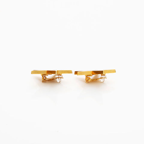 CHANEL 01P 2001 COCO Mark Star Earring gold WS22968