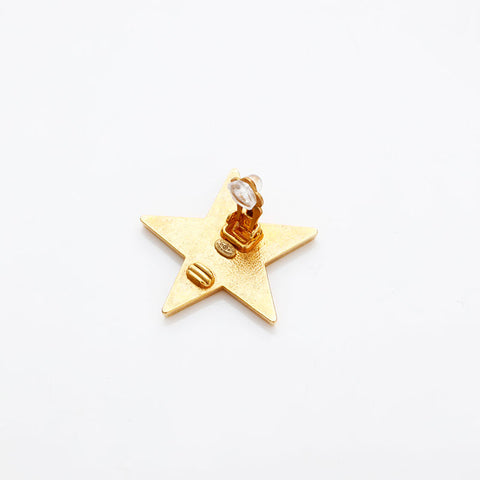 CHANEL 01P 2001 COCO Mark Star Earring gold WS22968