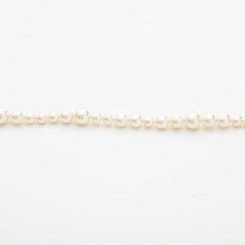 CHANEL 10A 2010 Pearl COCO Mark Necklace white WS22970