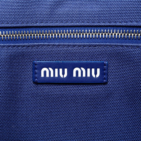 Miu Miu Canvas stripe Handbag blue WS22972