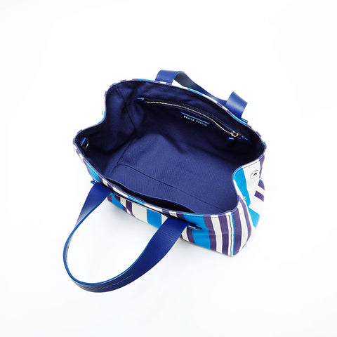 Miu Miu Canvas stripe Handbag blue WS22972