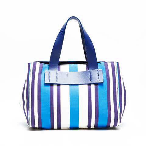 Miu Miu Canvas stripe Handbag blue WS22972