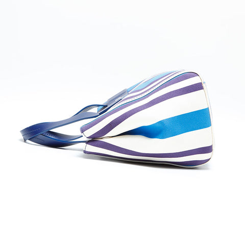 Miu Miu Canvas stripe Handbag blue WS22972