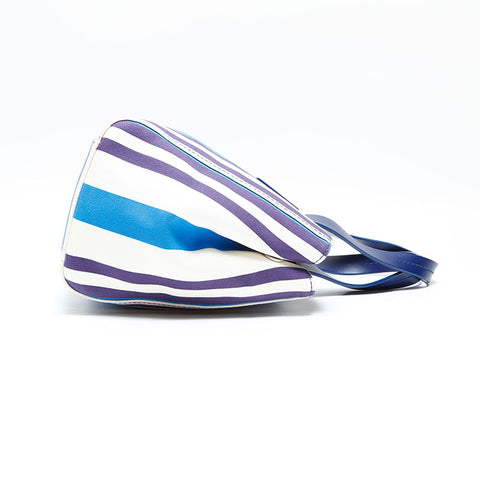 Miu Miu Canvas stripe Handbag blue WS22972