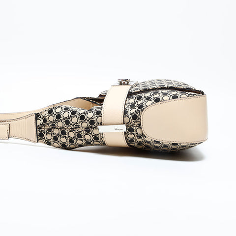 Salvatore Ferragamo Gancini canvas Shoulder Bag beige WS22975