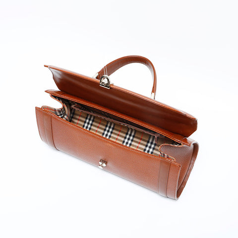 BURBERRY leather Handbag Brown WS22976
