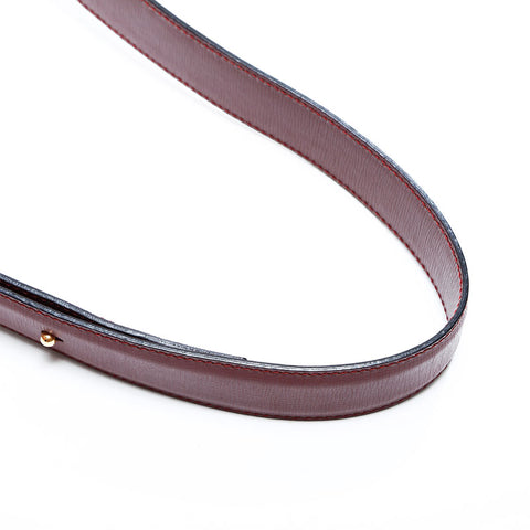 CARTIER Mustodo Leather Shoulder Bag Red WS22977