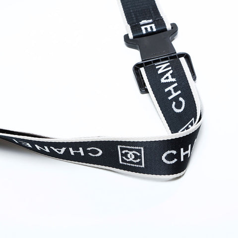 CHANEL No. 9 2004-2005 Sports Line Cotton Chocolate Bar Shoulder Bag gray WS22978