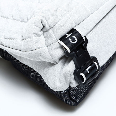 CHANEL No. 9 2004-2005 Sports Line Cotton Chocolate Bar Shoulder Bag gray WS22978