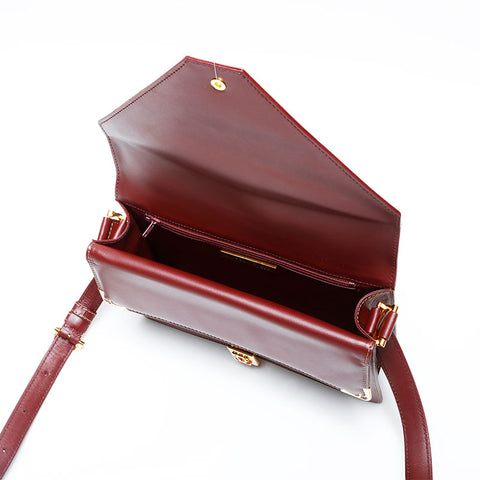 CARTIER leather double flap Shoulder Bag Red WS22980