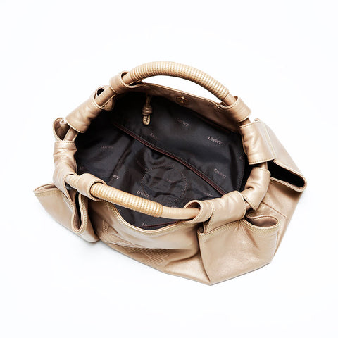 LOEWE Nappa Aire Leather Handbag gold WS22981