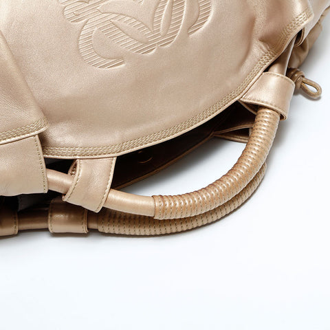 LOEWE Nappa Aire Leather Handbag gold WS22981