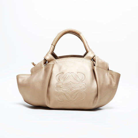 LOEWE Nappa Aire Leather Handbag gold WS22981