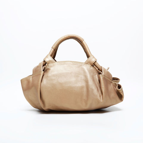LOEWE Nappa Aire Leather Handbag gold WS22981