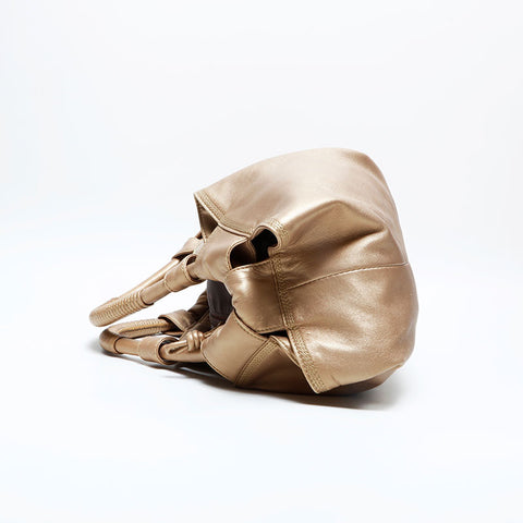 LOEWE Nappa Aire Leather Handbag gold WS22981
