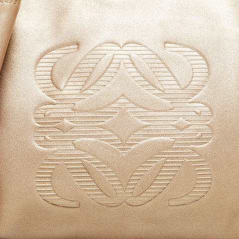 LOEWE Nappa Aire Leather Handbag gold WS22981