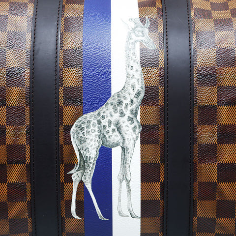 LOUIS VUITTON 2016 Keepall Bandouliere 45 Chapman Brothers Shoulder Bag Brown WS22985