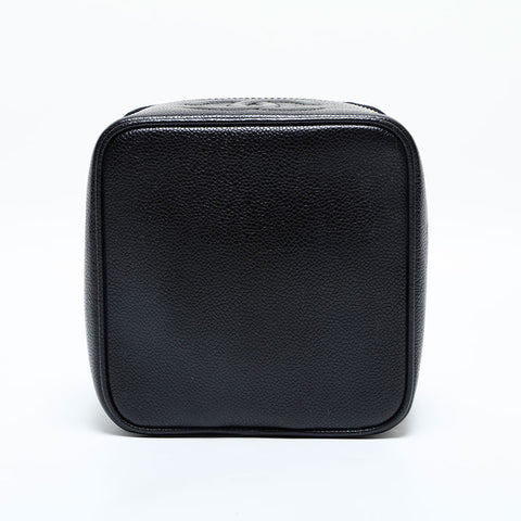 CHANEL No. 4 1996-1997 Caviar Skin Vanity Handbag black WS22986