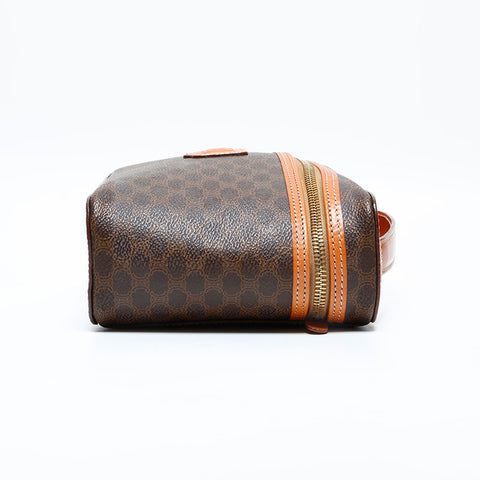 CELINE Macadam PVC Handbag Brown WS22988