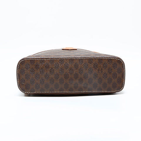 CELINE Macadam PVC Handbag Brown WS22988